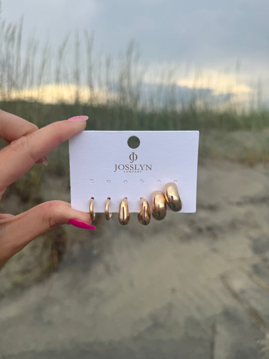 Bubble Hoop Earring Set